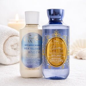 Bath & Body Works Bundle - Sea Island Shore lotion + Disney Princess Cinderella